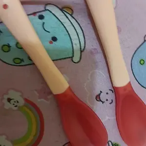BISA COD 5638 Sendok Makan Bayi Silikon / Sendok makan bayi Garpu Peralatan