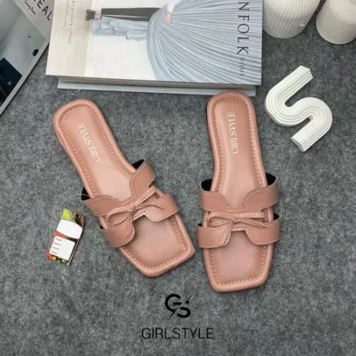 GIRLSTYLE-Sandal Wanita/Sandal Selop Wanita Viral Kekinian Maron Sendal Cewek Coksu 1
