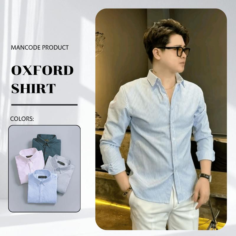 (Có Bigsize) Áo sơ mi nam công sở dài tay MANCODE SM02 - Oxford thấm hút mồ hôi tốt - Menswear, Shirt