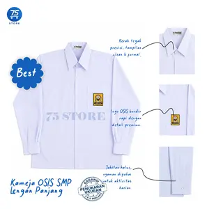 SERAGAM SEKOLAH-Kemeja OSIS Lengan Panjang SMP