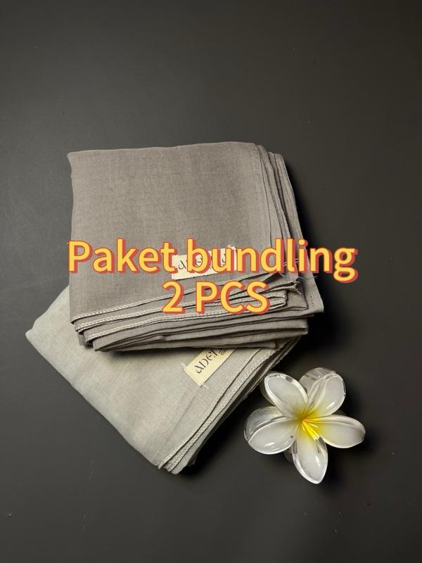 Paket Bundling 2 Warna Adeliza Hijab Paris Jadul Ori. Hijab Segi Empat 110x110 cm Bahan Katun Paris.
