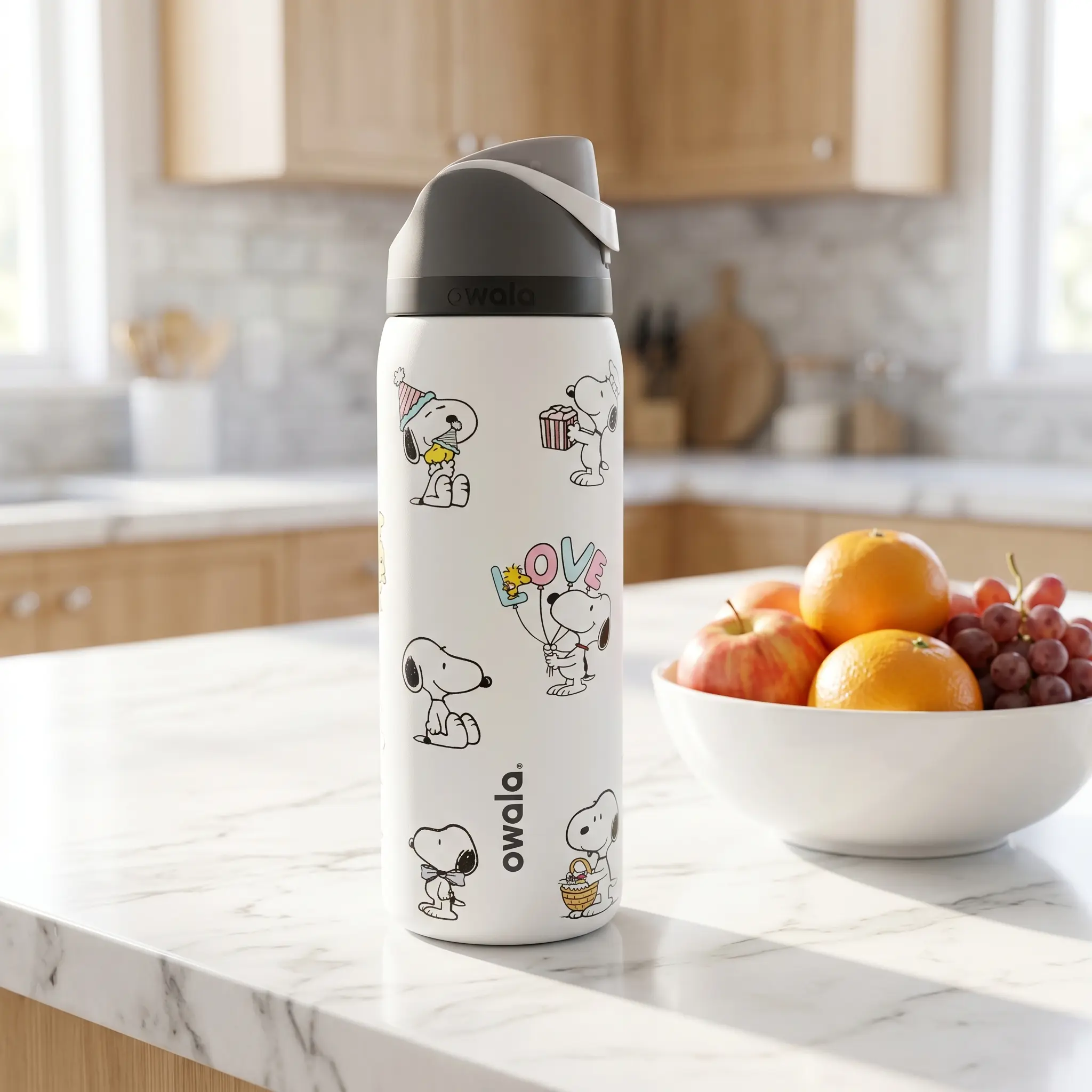 Trending 2026 Owala Snoopy Water Bottle | BPA free Stainless Steel