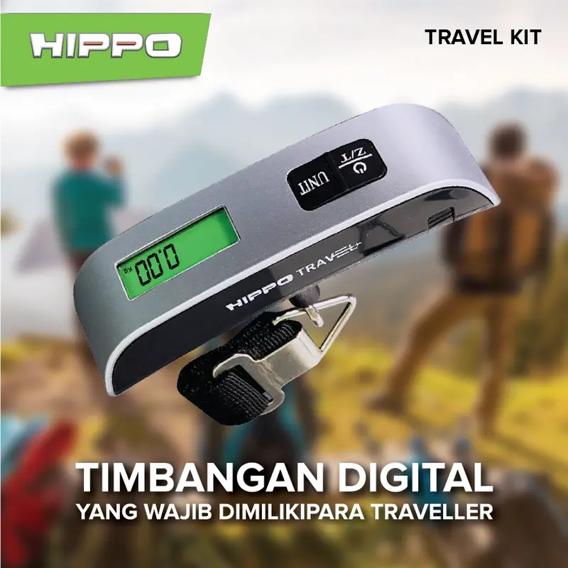 Hippo Travel Electronics Luggage Scale / Timbangan Koper Digital Traveller obeng magnetik 4