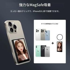 iPhone & Android用セルフィーモニター、HDリアルタイムモニタリング、電話カメラへの直接接続、ライブストリーミングビデオツール