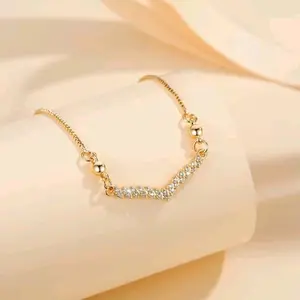 Kalung Wanita Dewasa Italy Liontin Permata Zirkon Titanium Lapis Em*s 24k