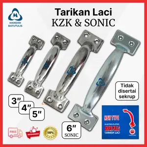 Tarikan Laci Pintu Handle Gagang Lemari Laci KZK Original 3" 4" 5" 6" Inch Bahan Seng Kilap Kuat Tahan Lama