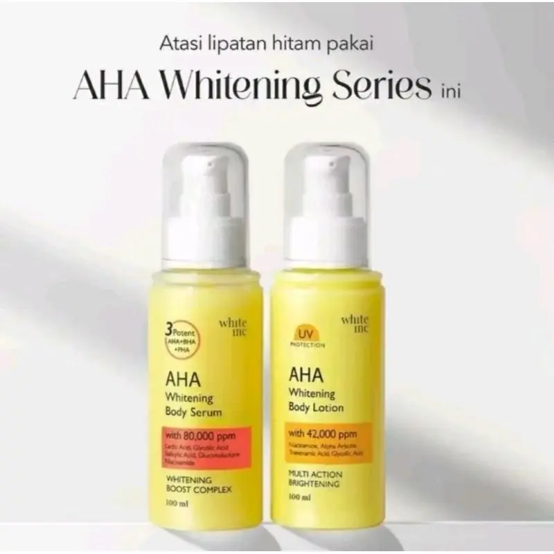 WHITE INC AHA Body Serum Whitening & Hand Body Lation Serum Pencerah dan Mencerahkan
