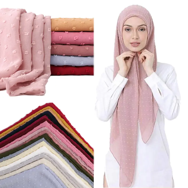 Khăn Quàng khăn trùm đầu voan bong bóng Pom Pom, sang trọng, dành cho phụ nữ, khăn choàng dài, quấn đầu, băng đô Hồi giáo, Sjaal, 180 * 70cm