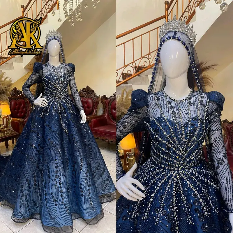 Gaun pengantin barbie luxury gradasi full payet Mewah 6