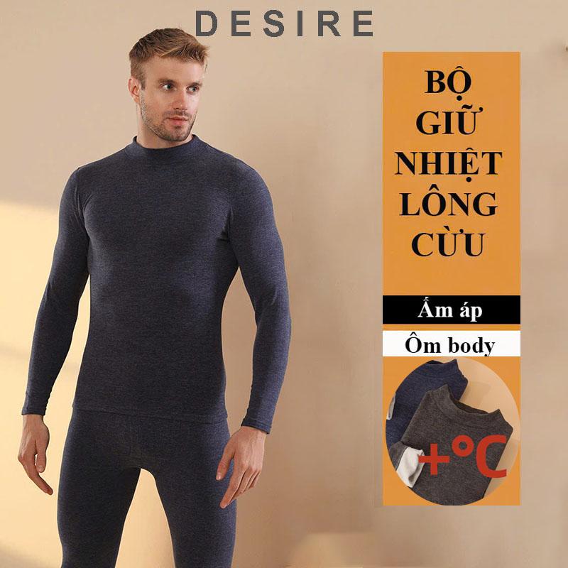 Bộ đồ giữ nhiệt nam cổ cao mùa đông ấm áp cao cấp siêu nhẹ Men winter warm DGN-03