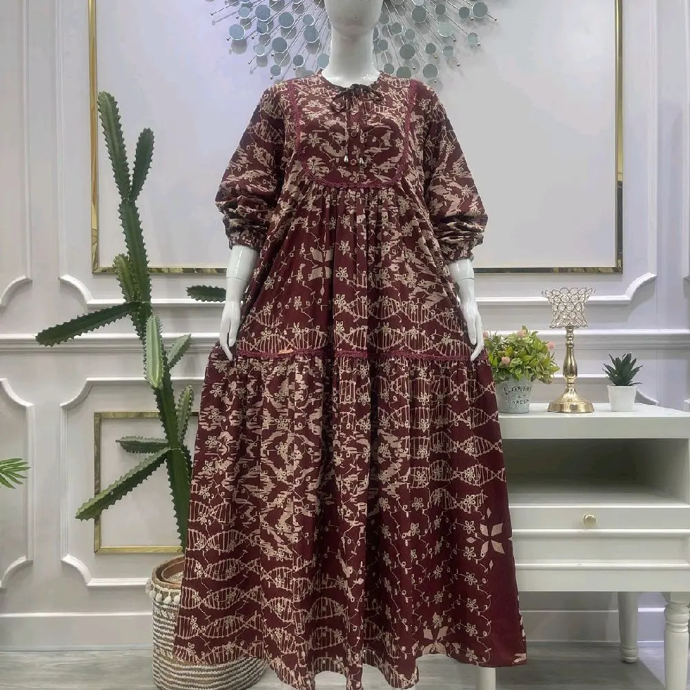 Salvina Gamis renda furring Biba bordir G 104