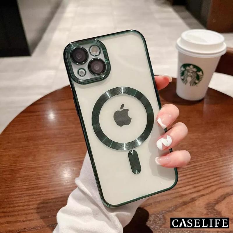 Casing Premium Caselife Magsafe Charging dengan Lensprotector untuk iPhone 11 12 13 14 15 Pro Max Plus - Cover Softcase 6