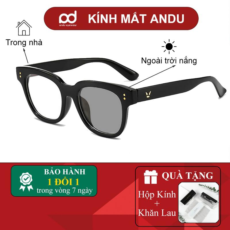  356 Gọng kính cận thời trang nam nữ ANDU dáng vuông WILD chữ V bản to chống tia UV 