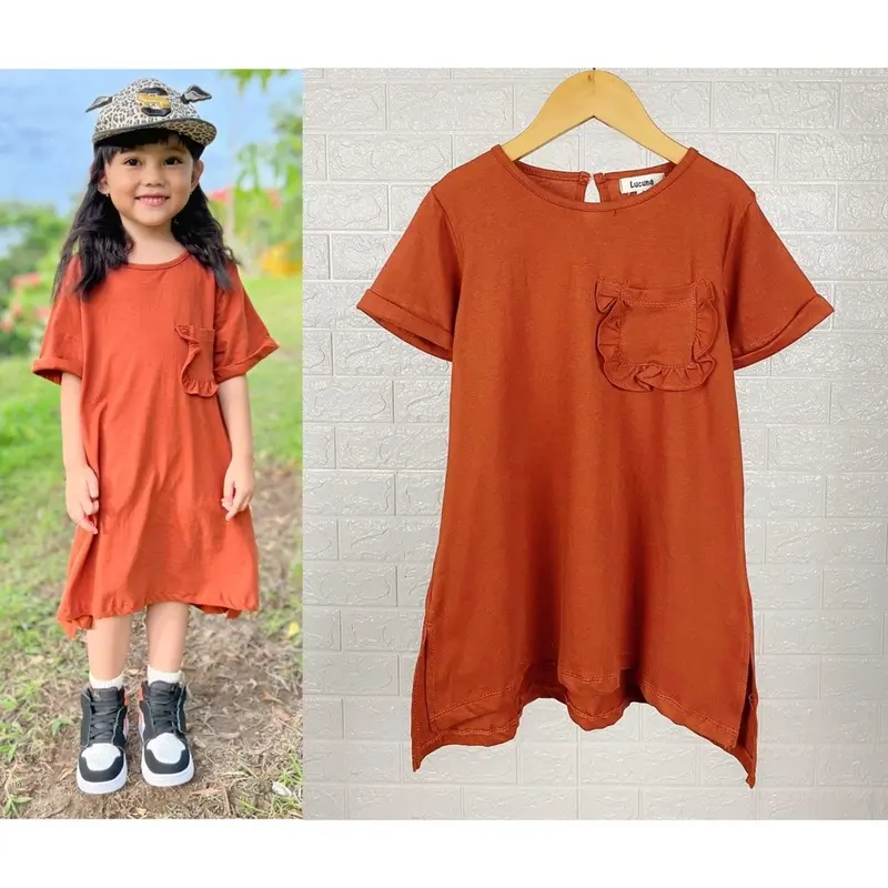 DRESS ANAK RUMI OVERSIZE SIZE 1-5 TAHUN - DASTER ANAK BAHAN KAOS DRESS LUCUNA RUMI ANAK 4