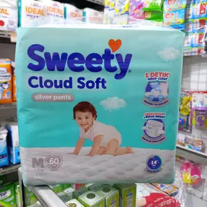 Sweety Cloud Soft Silver Pants  S66/M60/L54/XL42 Popok Anak Serap Cepat & Cerdas Rasa Baby