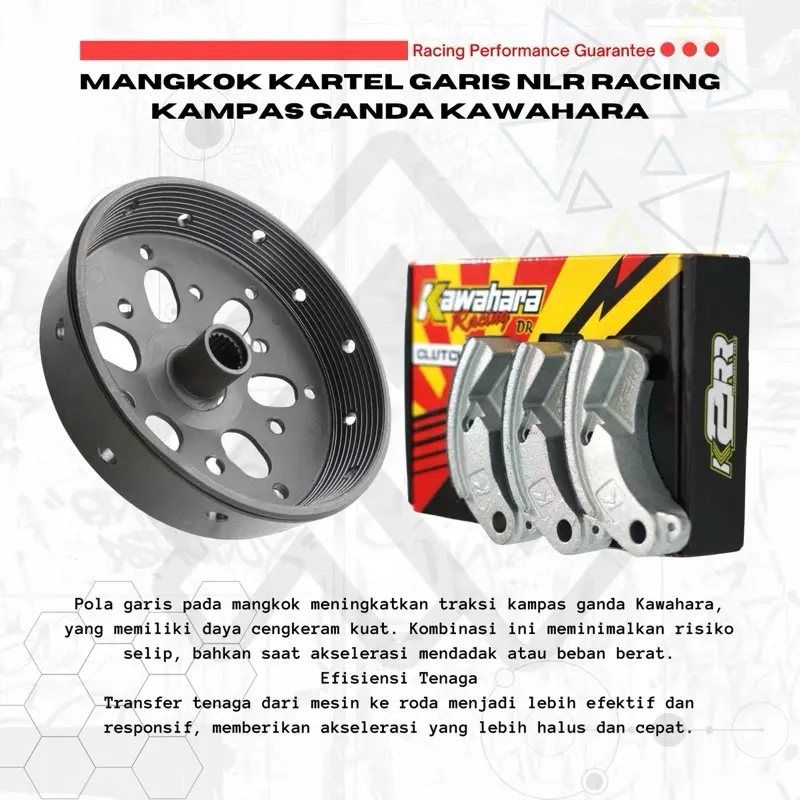 Mangkok Kartel Garis Set Kampas Ganda Kawahara Untuk Motor Vario Nmax Beat Scoopy Mio  Motorcycle