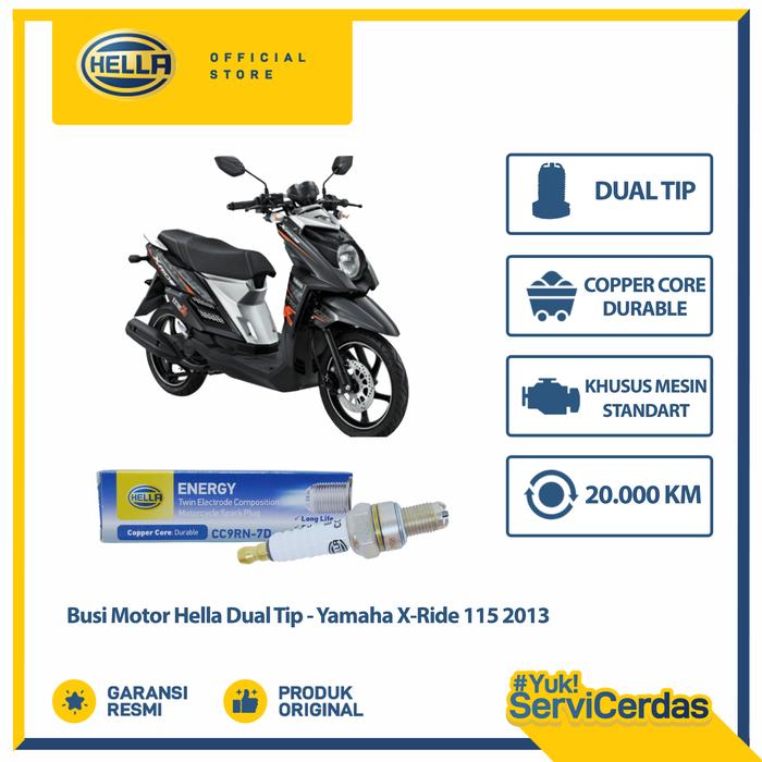Gambar Busi Motor Yamaha X-ride 115 2013 Up Hella Dual Tip CC9RN-7D - Busi X-ride 115 dari Hella Indonesia Official Store Kota Administrasi Jakarta Pusat Tokopedia