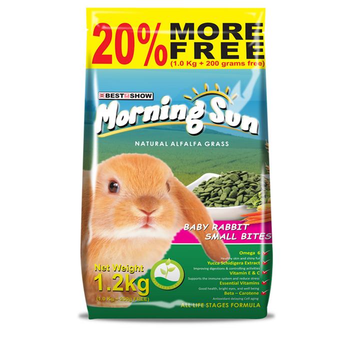 Gambar Morning Sun Baby Rabbit Small Bites 1.2Kg - Makanan Kering Kelinci dari Petto Store Kota Administrasi Jakarta Pusat Tokopedia
