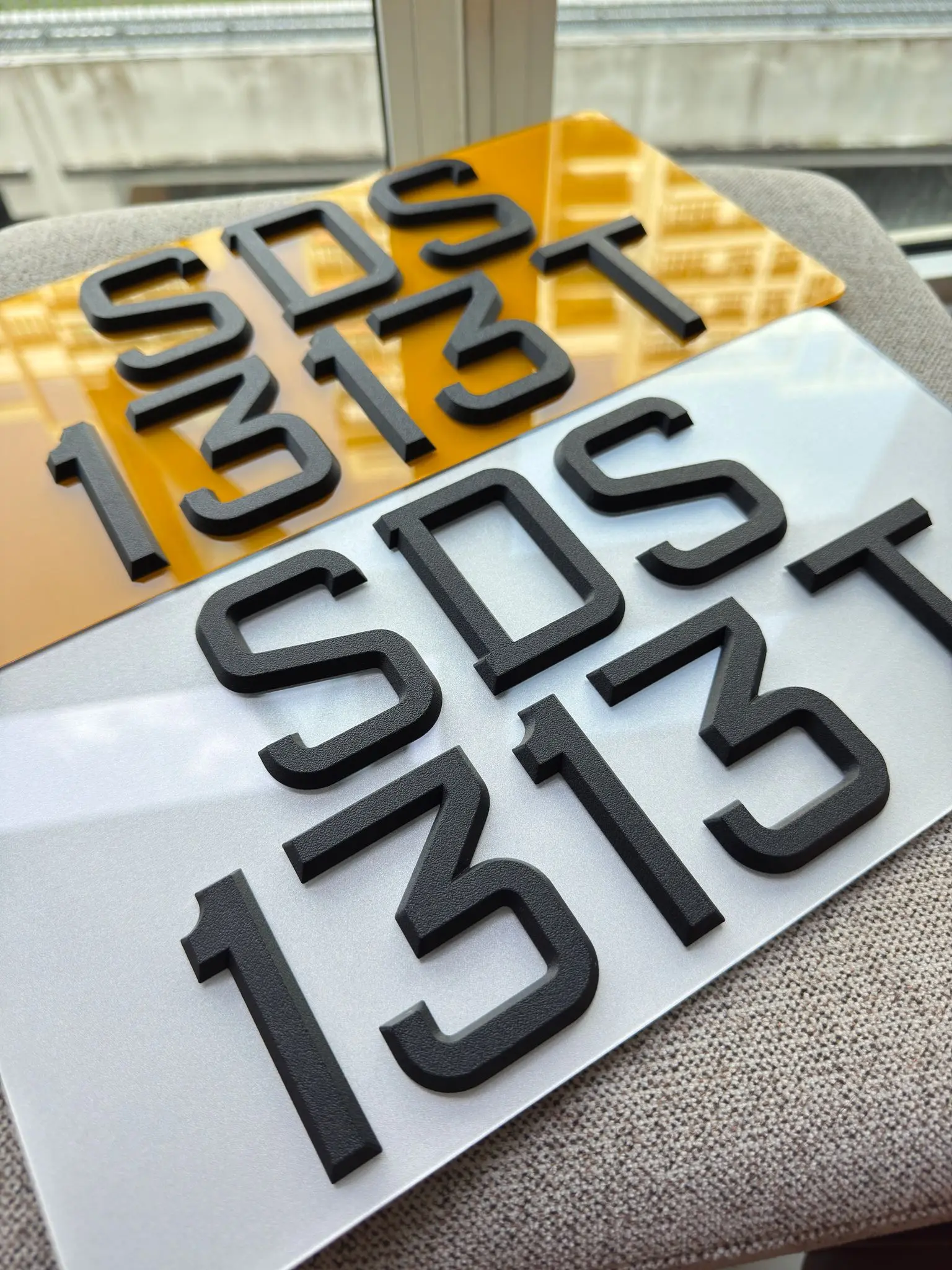 Standard Europlate Matt Black (Carbon) LTA Compliant Singapore First 3D Printed Number Plate