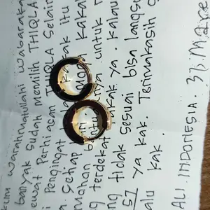 THIQLA - Anting Ring Bulat RANA - Anting Hoop Wanita Mirip Anting Emas Asli 24 Karat - Anting Korean Style Elegan utk Dewasa & Anak - Stainless Steel Bukan Titanium
