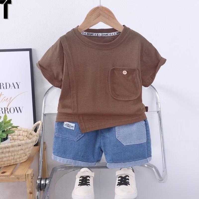 Product Introduction of Baju Anak Laki-Laki Motif VN Polos Usia 1-6 Tahun Setelan Anak Laki Laki 6