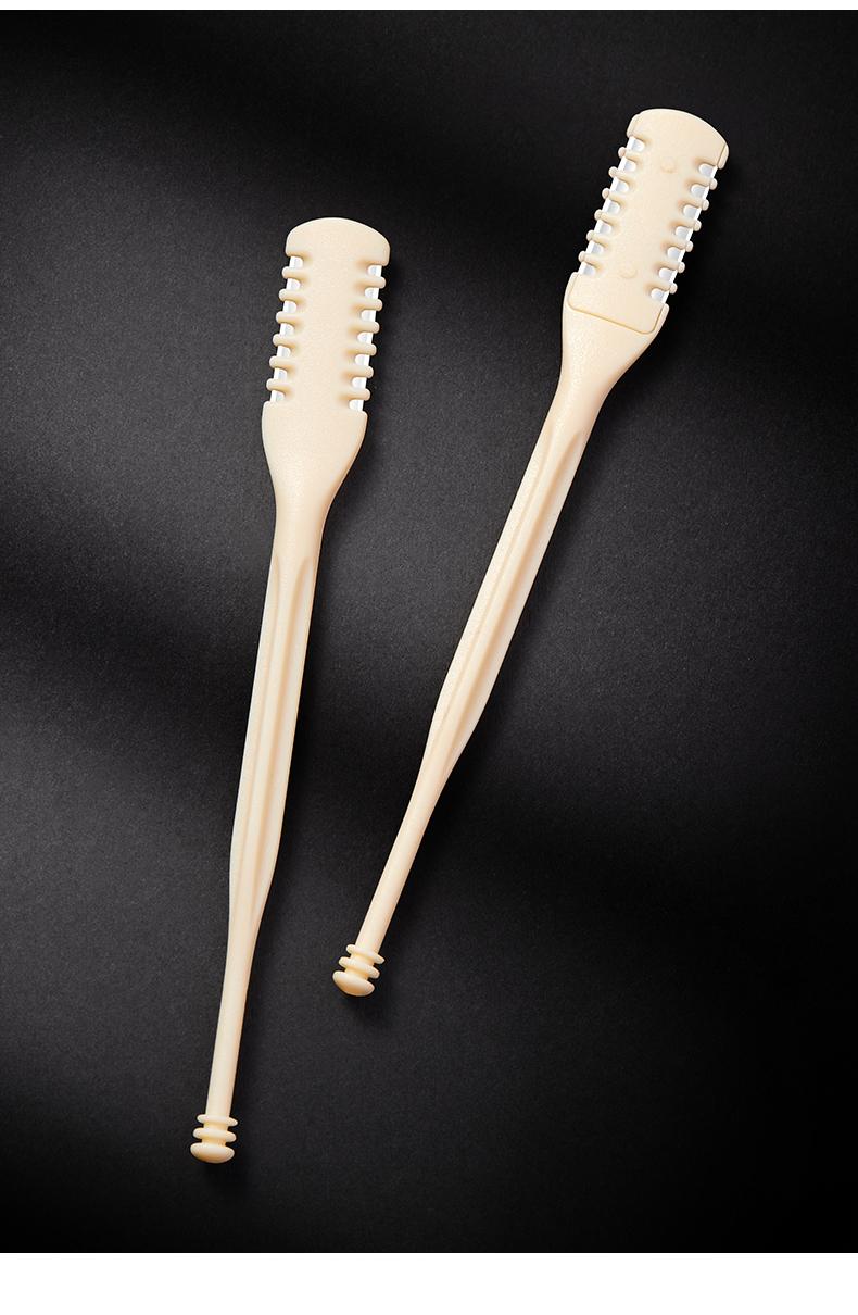 GECOMO Pemotong Bulu Hidung Manual Kepala Ganda 2-in-1, Mudah & Bersih, Putar Sekali Langsung Rapi