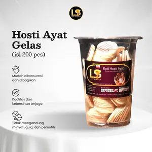 Hosti Ayat Gelas Last Supper Roti Ibadah Gereja Praktis Higienis Tanpa Gula Pewarna Food Grade Isi 200 Pcs