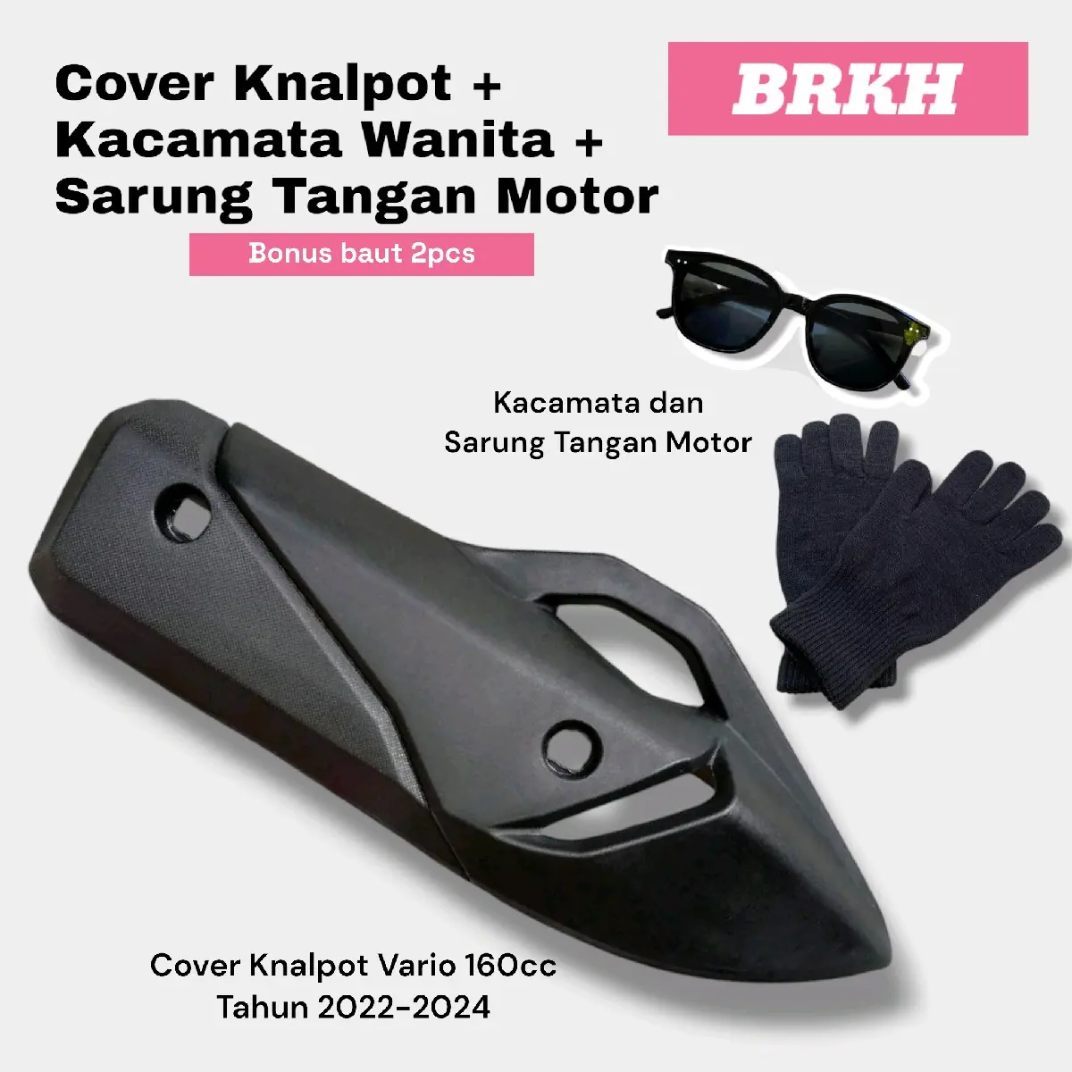 Cover Knalpot + Baut + Aksesoris Wanita