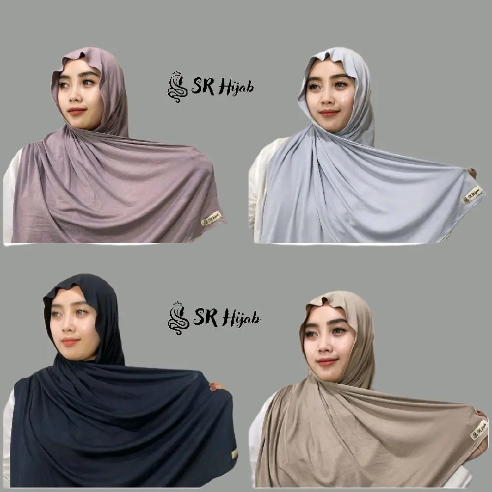 Pashmina kaos rayon premium (Airflow) bahan adem ringan dan lembut SR Hijab diutamakan baca deskripsi