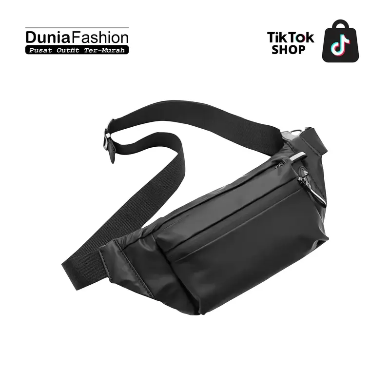 Paket Kombo Hemat Buy 1 Get 4 Tas Slingbag Highmore Original Pria Hitam Elegan Selempang 1