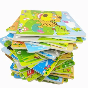 [IM] Puzzle 9pcs Murah Grosir / Mainan Edukasi Anak Puzzle Kayu Ikan Ayam Bebek Mobil