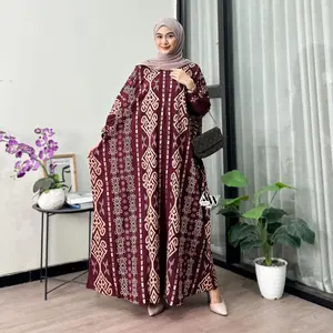 Mahesa Kaftan Ethnik by Daster Qu Kaftan Rayon Motif Asmat Busana Muslim Wanita Jumbo Ld 170
