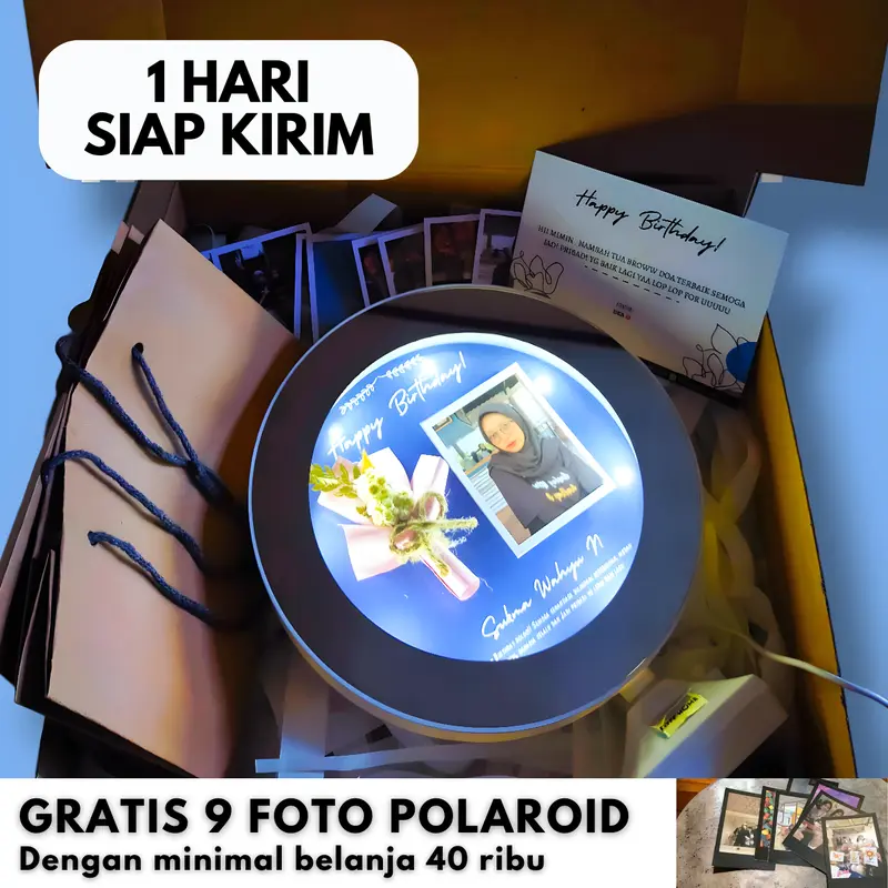 KADO CERMIN CUSTOM [TEMA WARNA BIRU] LUCU UNIK mood lamp untuk Souvenir Pernikahan, Ulang Tahun Wisuda, dan Kado Valentine Gift Foto Hadiah 0