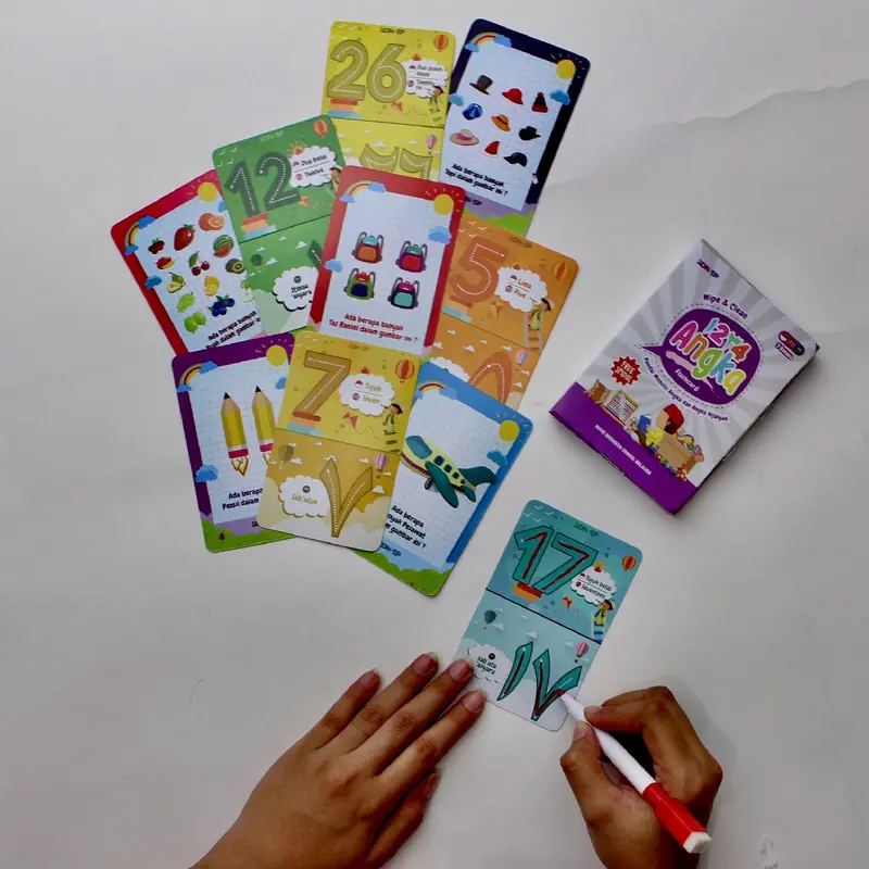 FLASH CARD WIPE & CLEAN ( FREE SPIDOL ) FLASH CARD/ EDUKASI ANAK/ EDUKASI 8