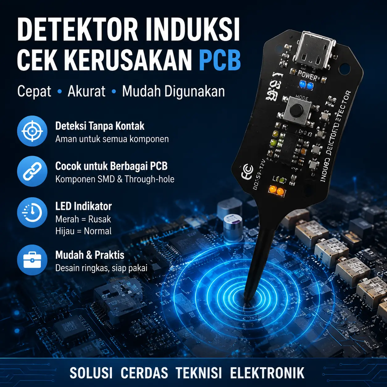 Alat detektor induktansi presisi tinggi ini berfungsi mengukur kumparan, transformator dan komponen elektronik lainnya. Ringan, mudah dioperasikan, anti-gangguan, stabil dan efisien untuk industri, perbaikan dan laboratorium.