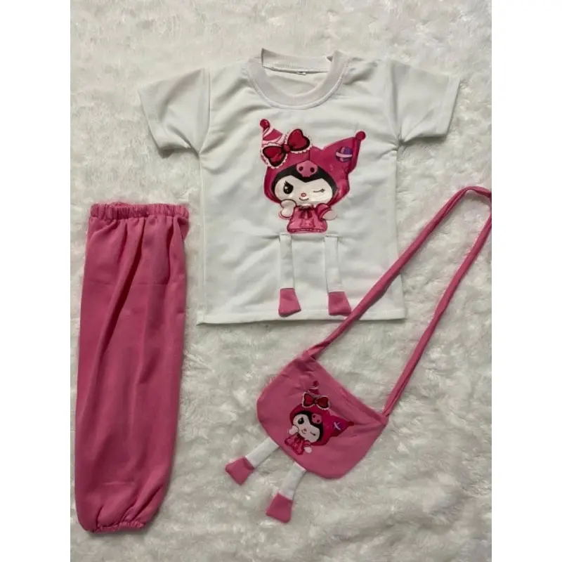 SETELAN ANAK PEREMPUAN KUROMI FREE TAS 1-5TAHUN 3