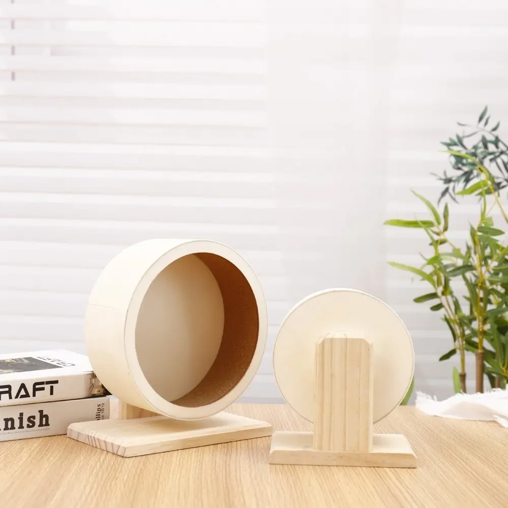 Wooden Material Hamster Wooden Silent Wheel Mute Design Sturdy Small Animal Exercise Wheel Durable Hamster Running Wheels