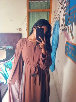 Product Review of ABAYA TURKEY BAHAN CERUTY BABYDOLL Polos Dress Muslim from r** 1