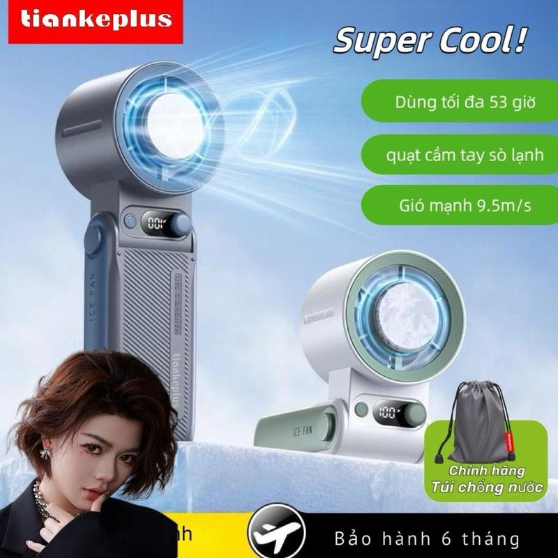 【TiankePlus X DauDau TF30 Ultra Quạt Cầm Tay Mini Sử Dụng Tới 52H, Quạt Turbo Gió Mạnh, Kèm Tấm Làm Mát Sò Lạnh, Thiết Kế Gập Gọn Bảo Hành 6 Tháng