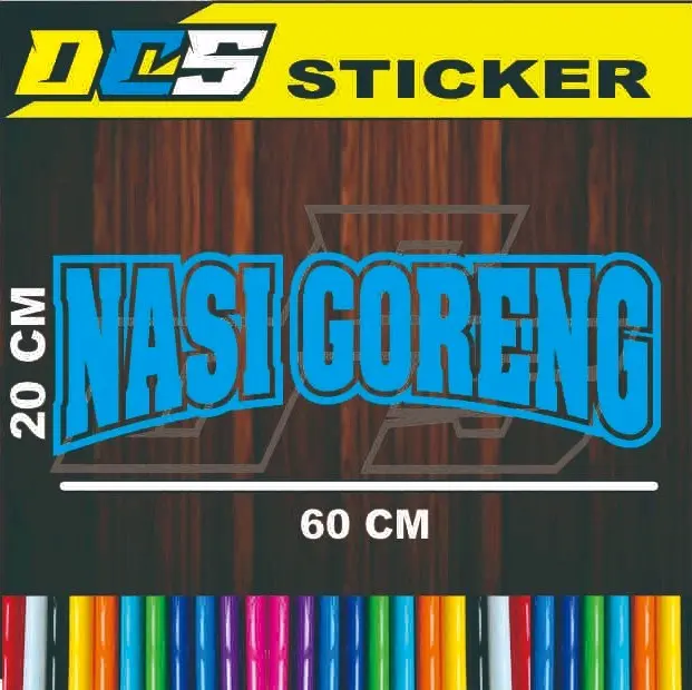 sticker tempelan nama NASI GORENG Paper Stationery 3