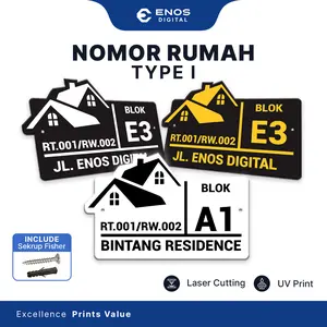 NOMOR RUMAH AKRILIK / ACRYLIC / PAPAN NOMER RUMAH BERKUALITAS TYPE I