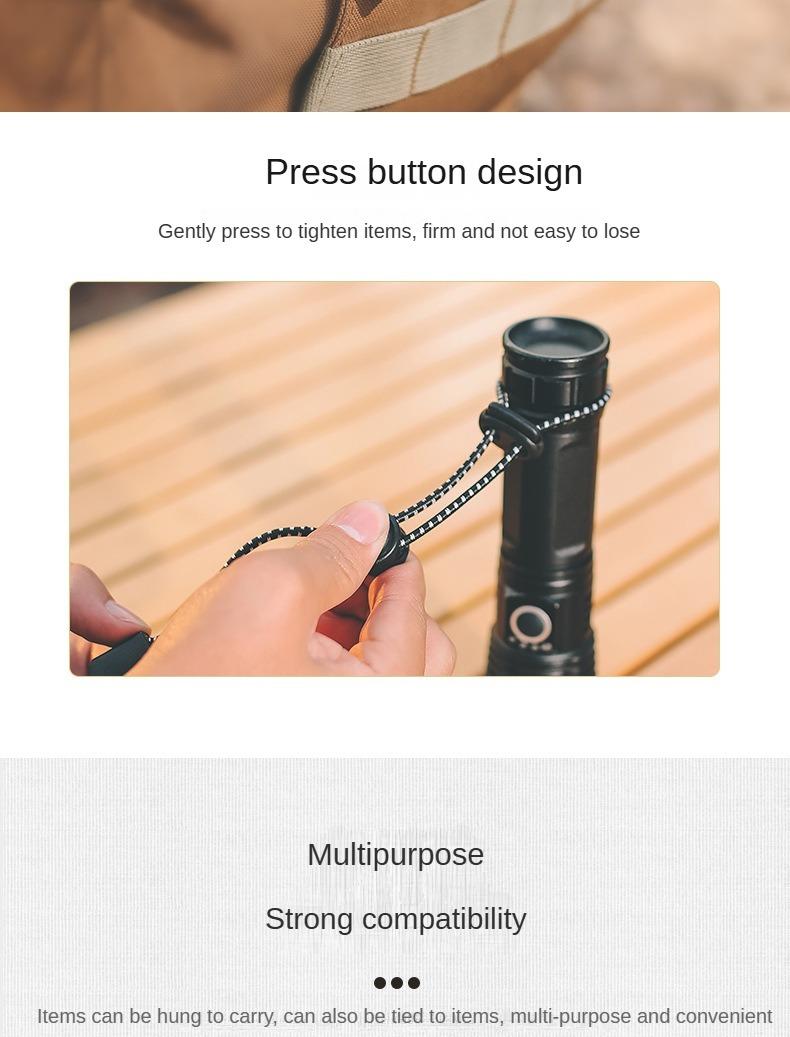 Product Introduction of ISE MOUNT 2 pieces Trekking pole rope with buckles,multifunctional elastic strap,Backpack external buckle 3