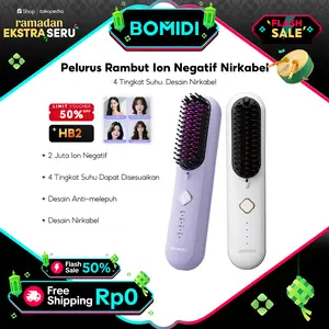 [NEW] BOMIDI HB2 Sisir Pelurus Rambut Nirkabel Wireless Hair Straightener Sisir Keriting Lurus Listrik - Catokan Elektrik Catokan Elektrik Meluruskan