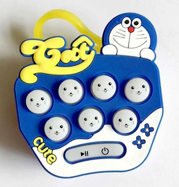 BEIYAYA Mainan pelatihan reaksi anak-anak, liontin gopher silikon puzzle teka-teki mesin derek kartun mesin mainan mesin press dekompresi, hadiah ulang tahun, hadiah Natal Plastik Toys playmate  pop toy Bubble M028 4