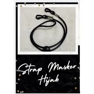 Kalung masker pria wanita tali hitam rantai hitam  strap masker pria wanita rantai hitam