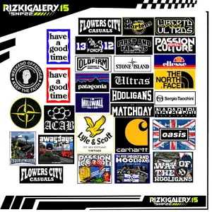Stiker Casual Football Holigan Ultras Aesthetic 20 Pcs Anti Air UV Bahan Vinyl Premium Desain Unik Cocok Untuk Dekorasi Permukaan Sticker Paper Stationery
