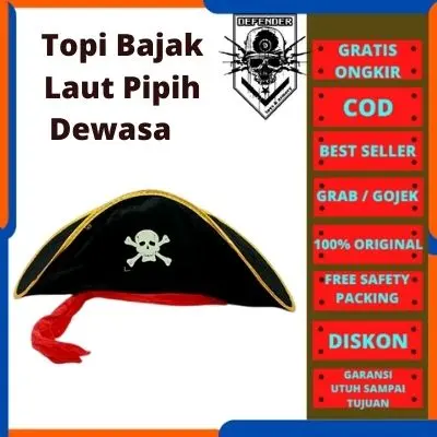 Topi Bajak Laut Model Pipih ( Dewasa )