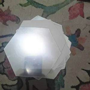 MMM - Stiker Cermin Dinding Anti Pecah Segi Enam Tempel Sticker Kaca Hexagonal Mirror Acrylic