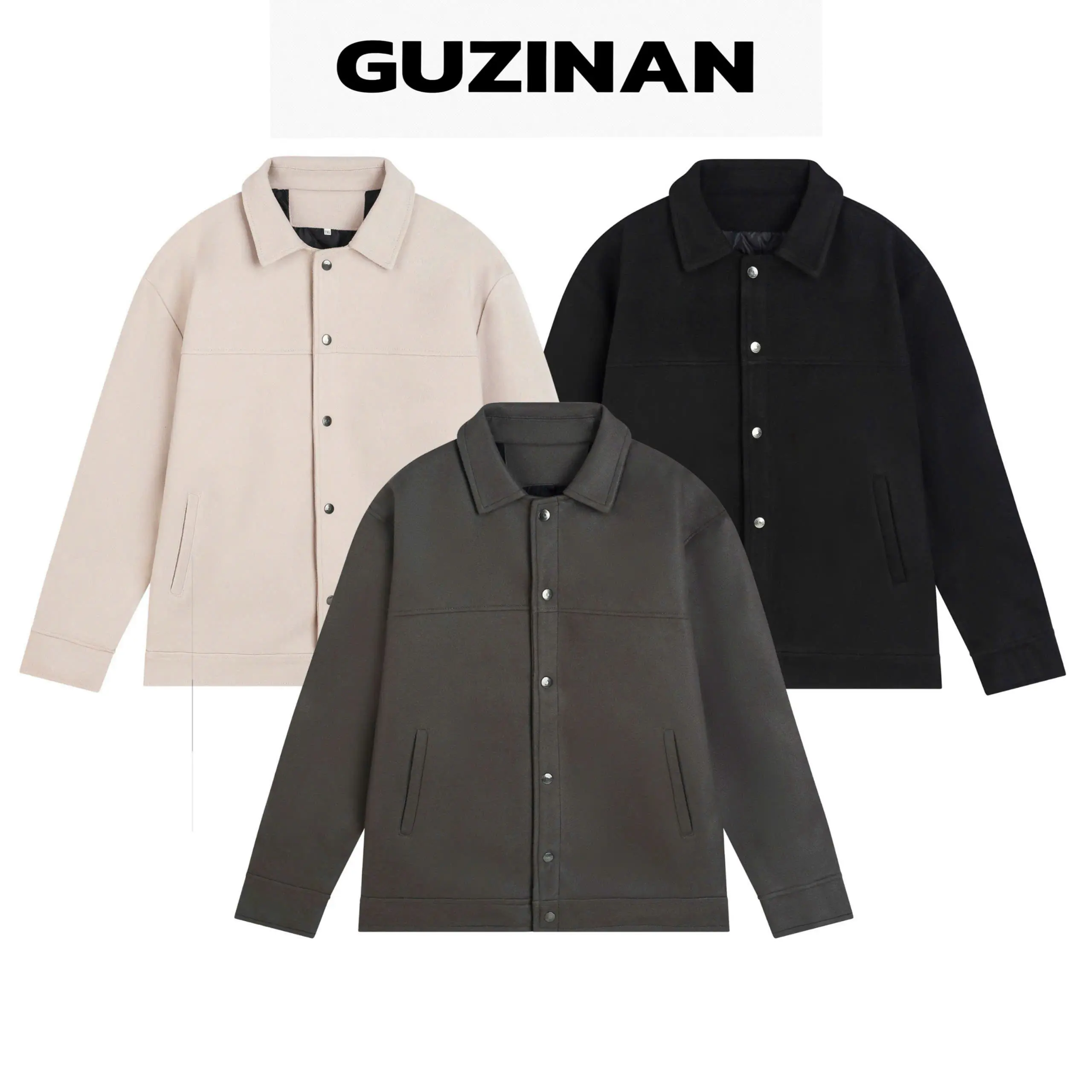 Áo Dạ Ép Hàn Chần Bông Quả Chám Vải Dày Dặn Menswear Nam Jacket áo khoác