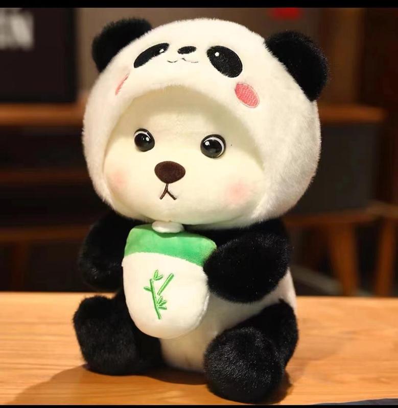 Búp Bê Nhồi Bông Gấu Bông Dễ Thương 25cm Thiết Kế Hình Gấu Trúc Trái Cây